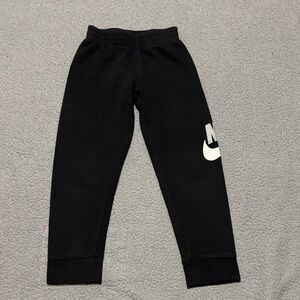Nike Kids Black Sweatpants with White Logo